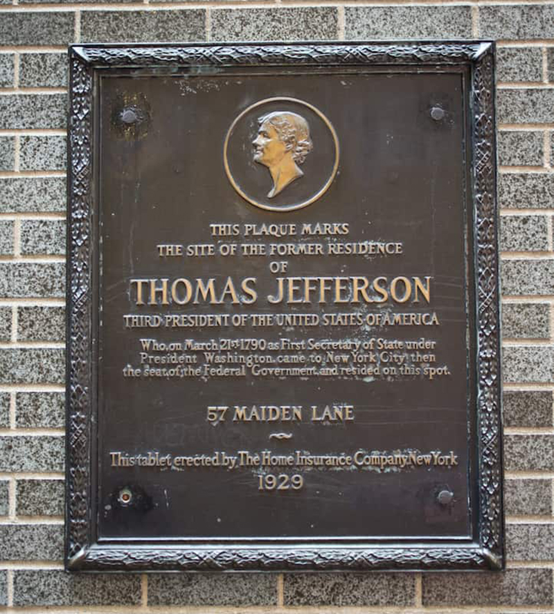 Thomas Jefferson plaque.