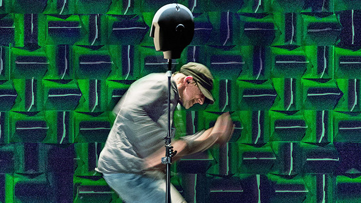 Simon McBurney in The Encounter on Broadway