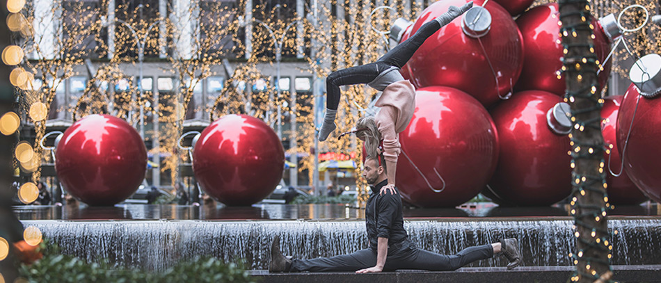 A photo of Cirque du Soleil's performers in Paramour around New York City