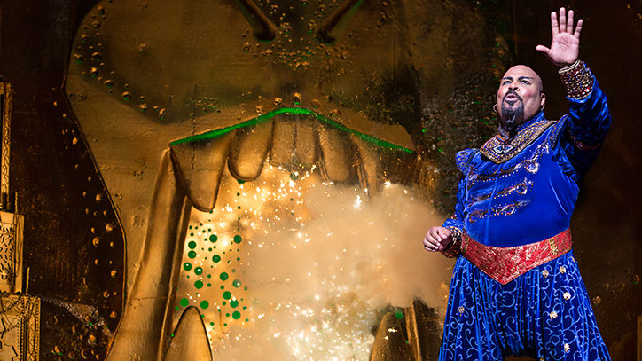 James Monroe Iglehart in Disney's Aladdin the Musical on Broadway