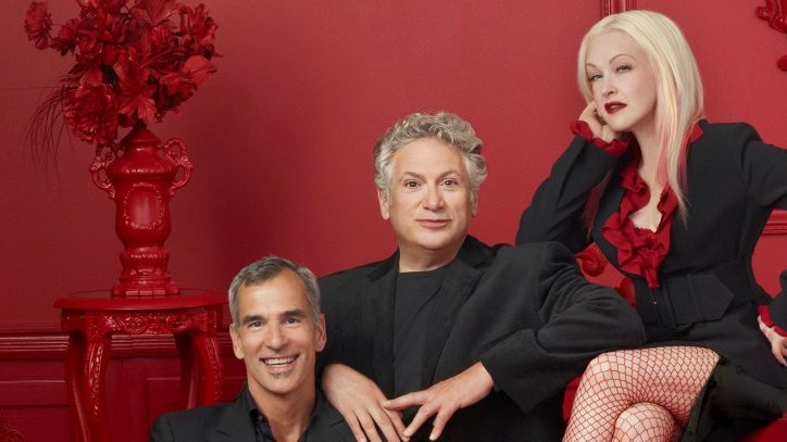 Jerry Mitchell, Harvey Fierstein, and Cindy Lauper on the Broadway musical Kinky Boots