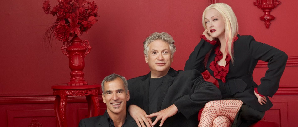 Jerry Mitchell, Harvey Fierstein, and Cindy Lauper on the Broadway musical Kinky Boots