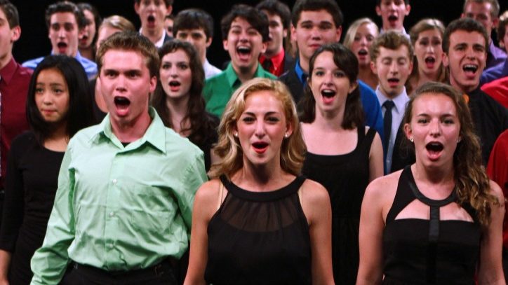 Students participating in the annual Jimmy Awards
