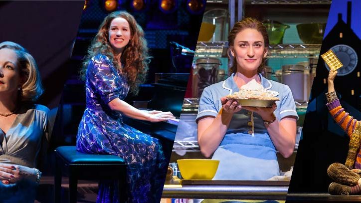 Production photos from Six Degrees of Separation, Beautiful the Carole King Musical, Waitress, and Charlie and the Chocolate Factory