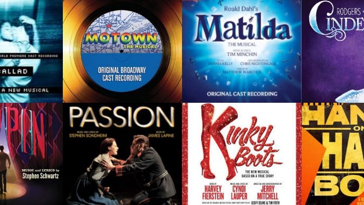 The album covers for Broadway musicals, including Kinky Boots