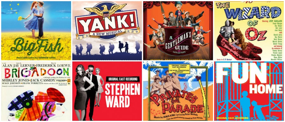 The cast album covers for new musicals