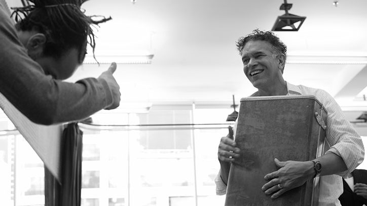 A photo of Brian Stokes Mitchell in rehearsal for Shuffle Along on Broadway