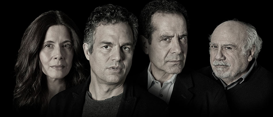 Mark Ruffalo and the Broadway company of The Price