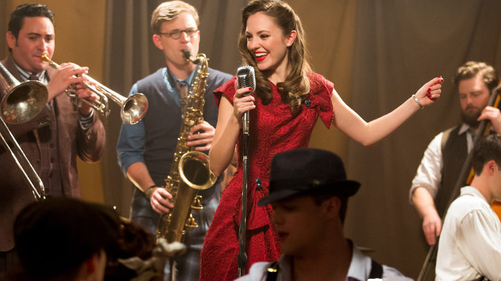Laura Osnes and the Company of the Broadway musical Bandstand