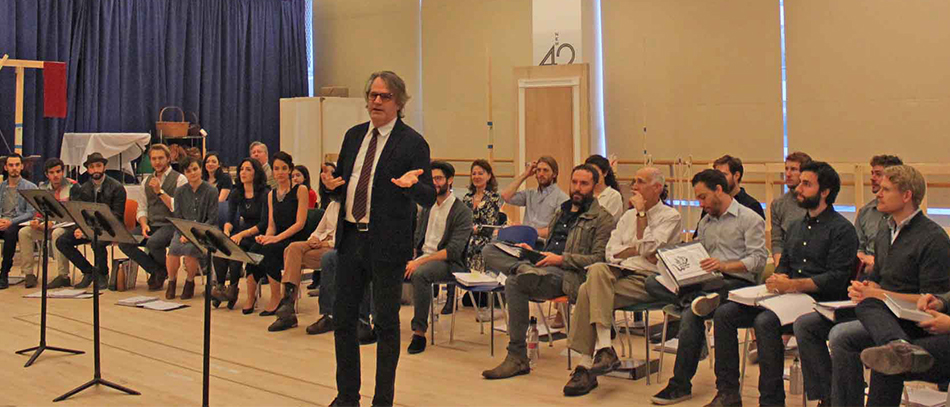 Bartlett Sherr in rehearsals for Fiddler on the Roof