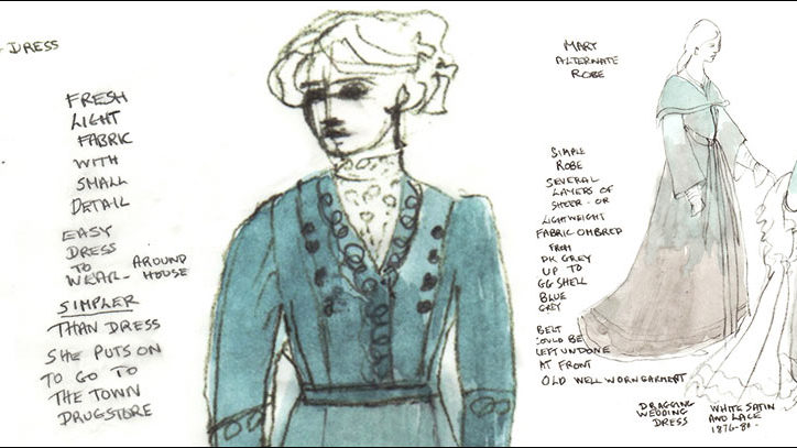 A costume Rendering for a Broadway production