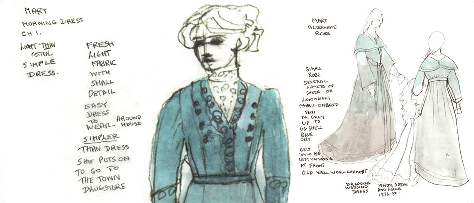 A costume Rendering for a Broadway production