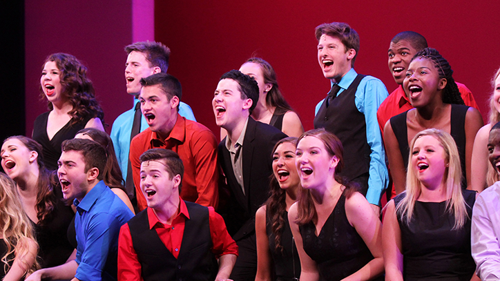 Students performing in the Jimmy Awards