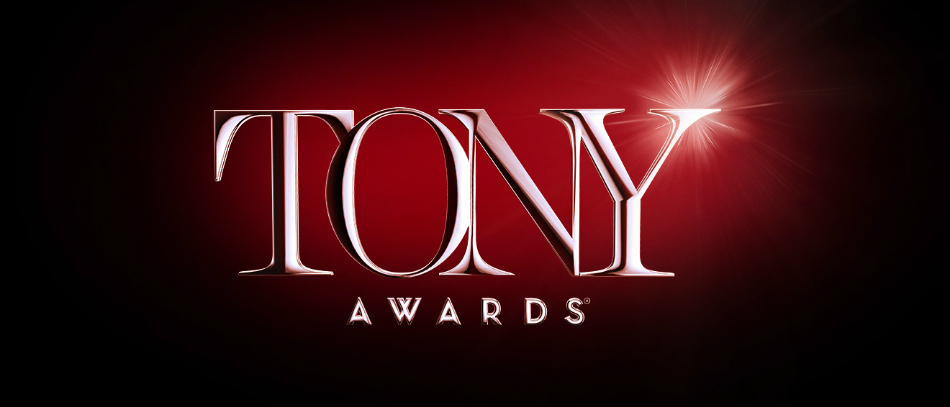 The Tony Awards logo over a red background