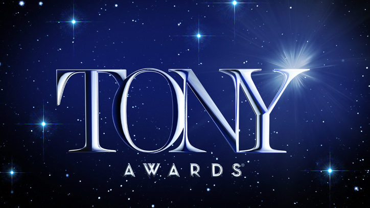 The logo for The Tony Awards on a starry background