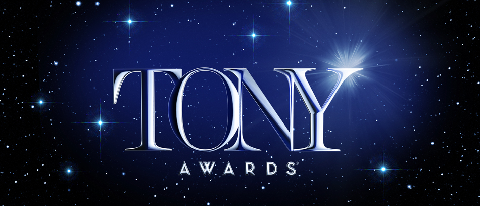 The logo for The Tony Awards on a starry background