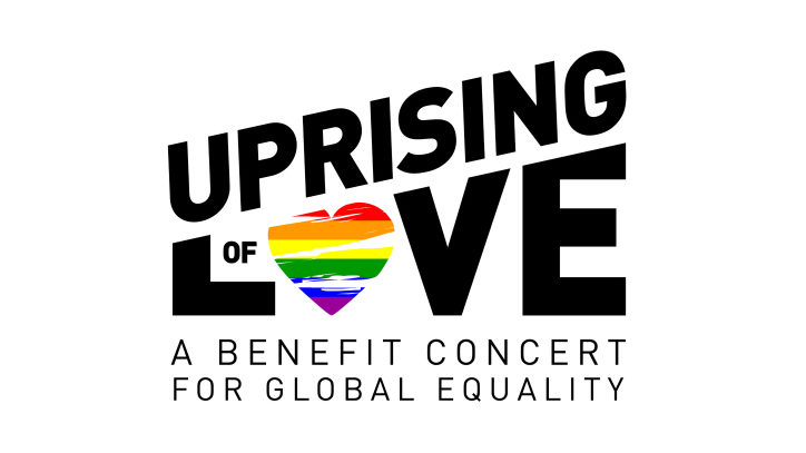The logo for Uprising of Love, a benefit concert for global equality