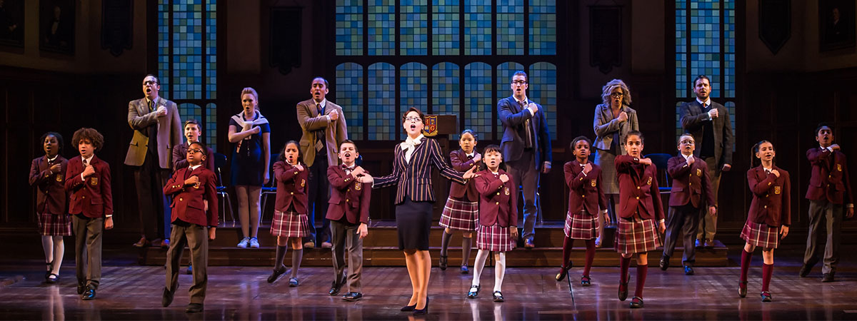 The cast of School of Rock on Broadway