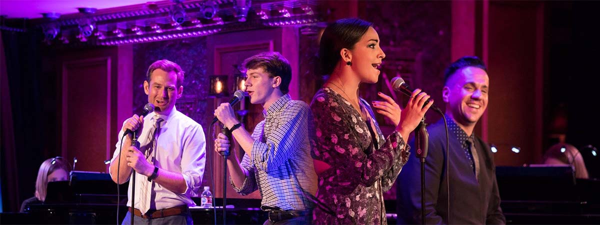 Chad Kimball, Brody Grant, and Ana Villafañe perform at 54 Below for Broadway Back to School