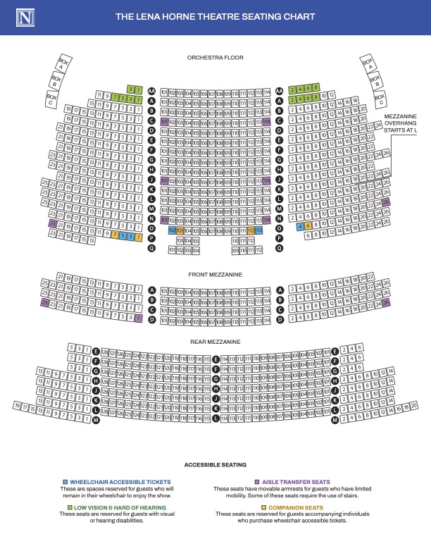 Lena Horne Seating Chart 062625