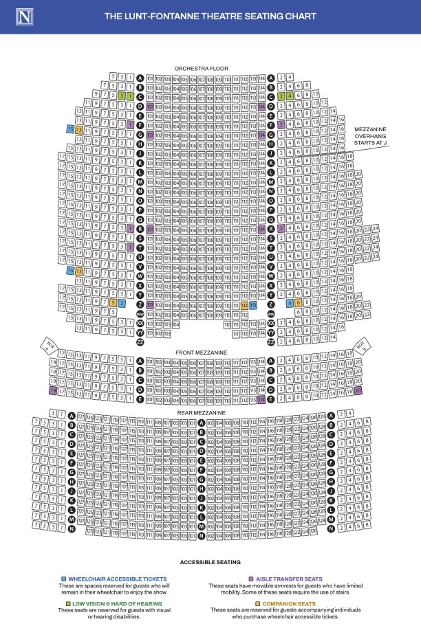 Lunt-Fontanne Seating Chart 062625