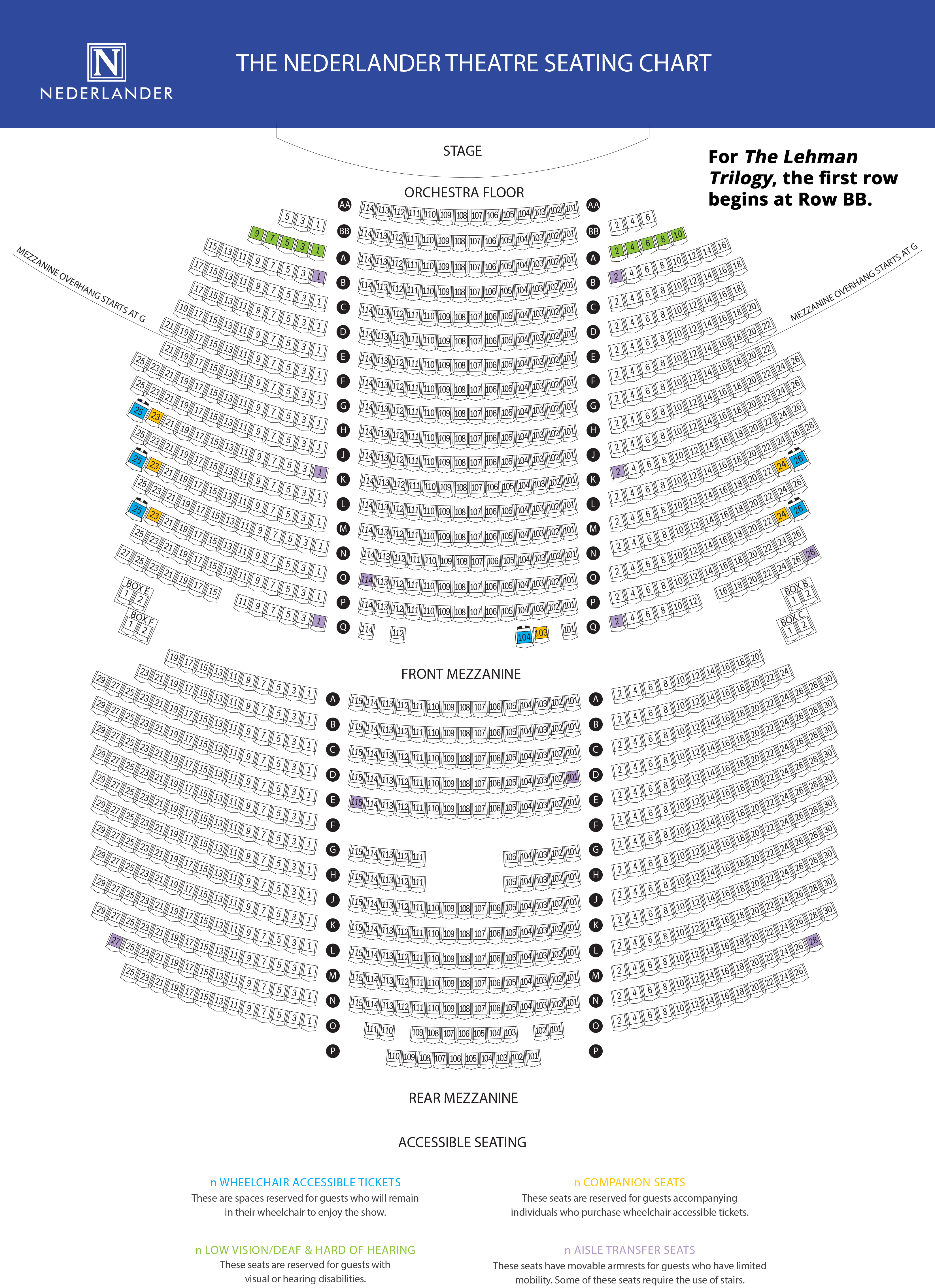 Nederlander Theatre Seating Chart