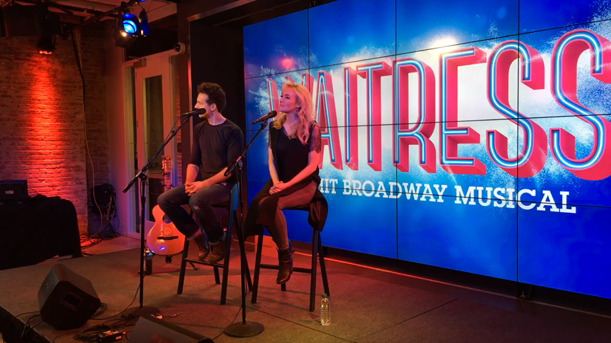 Jason Mraz and Betsy Wolfe give a sneak peek of the musical Waitress on Broadway