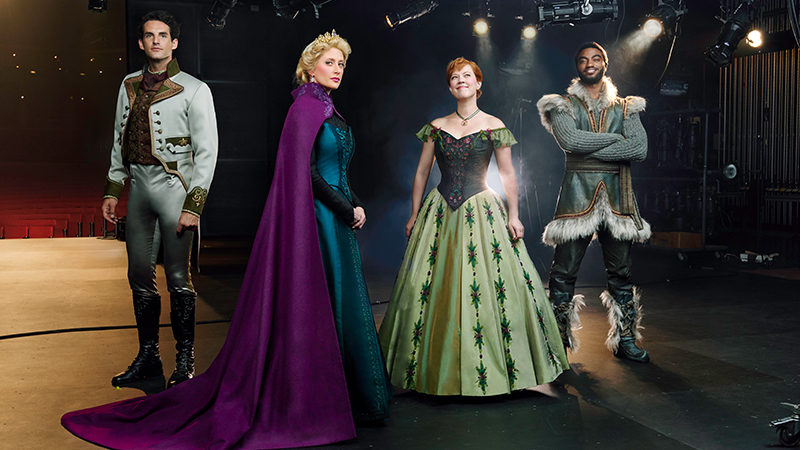 John Riddle, Caissie Levy, Patti Murin, and Jelani Alladin in the Disney musical Frozen