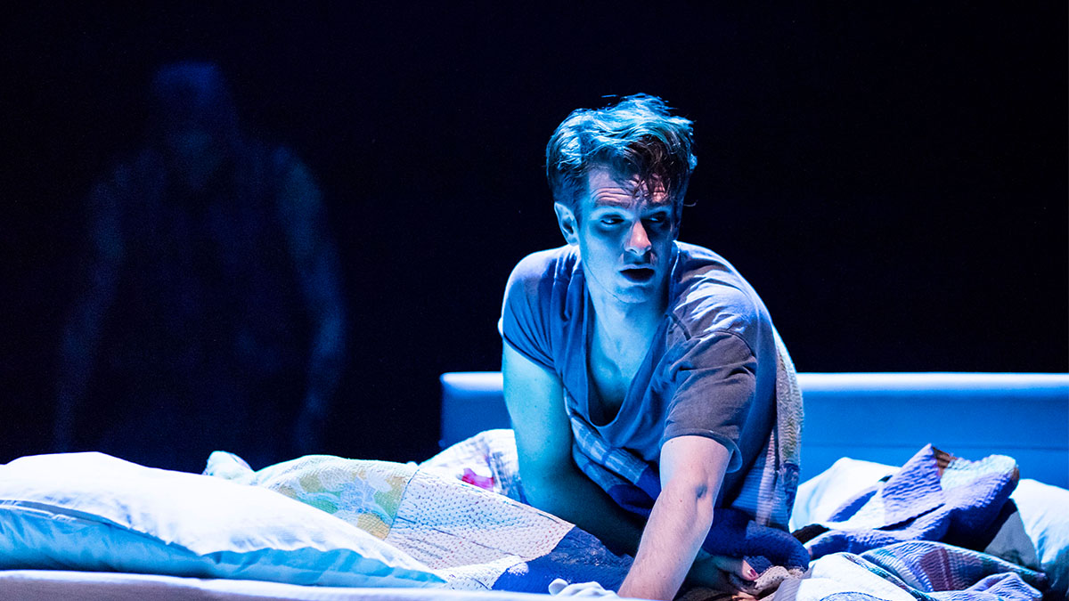 Andrew Garfield in the National Theatre production of Angels in America