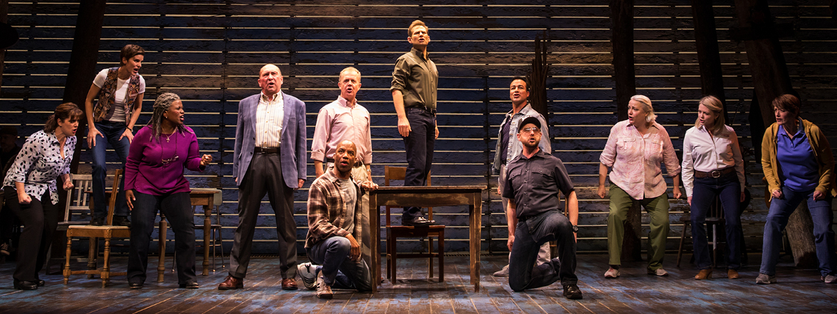The cast of Come From Away on Broadway