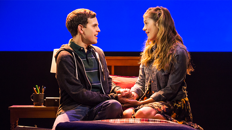 Taylor Trensch and Laura Dreyfuss in Dear Evan Hansen. Photo by Matthew Murphy.