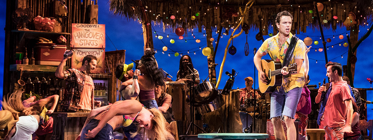The Broadway company of Escape to Margaritaville