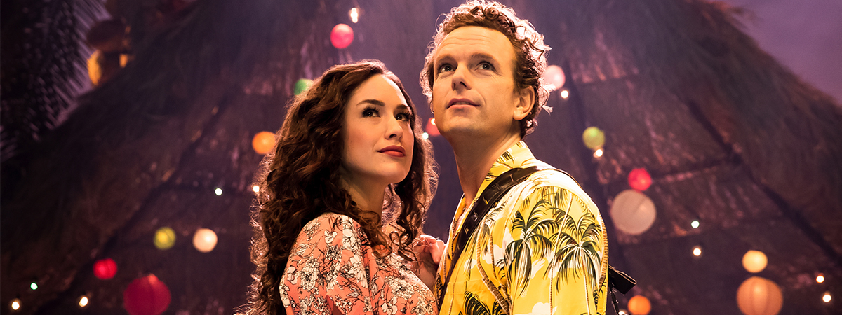 Alison Luff and Paul Alexander Nolan in Jimmy Buffet's Escape to Margaritaville on Broadway