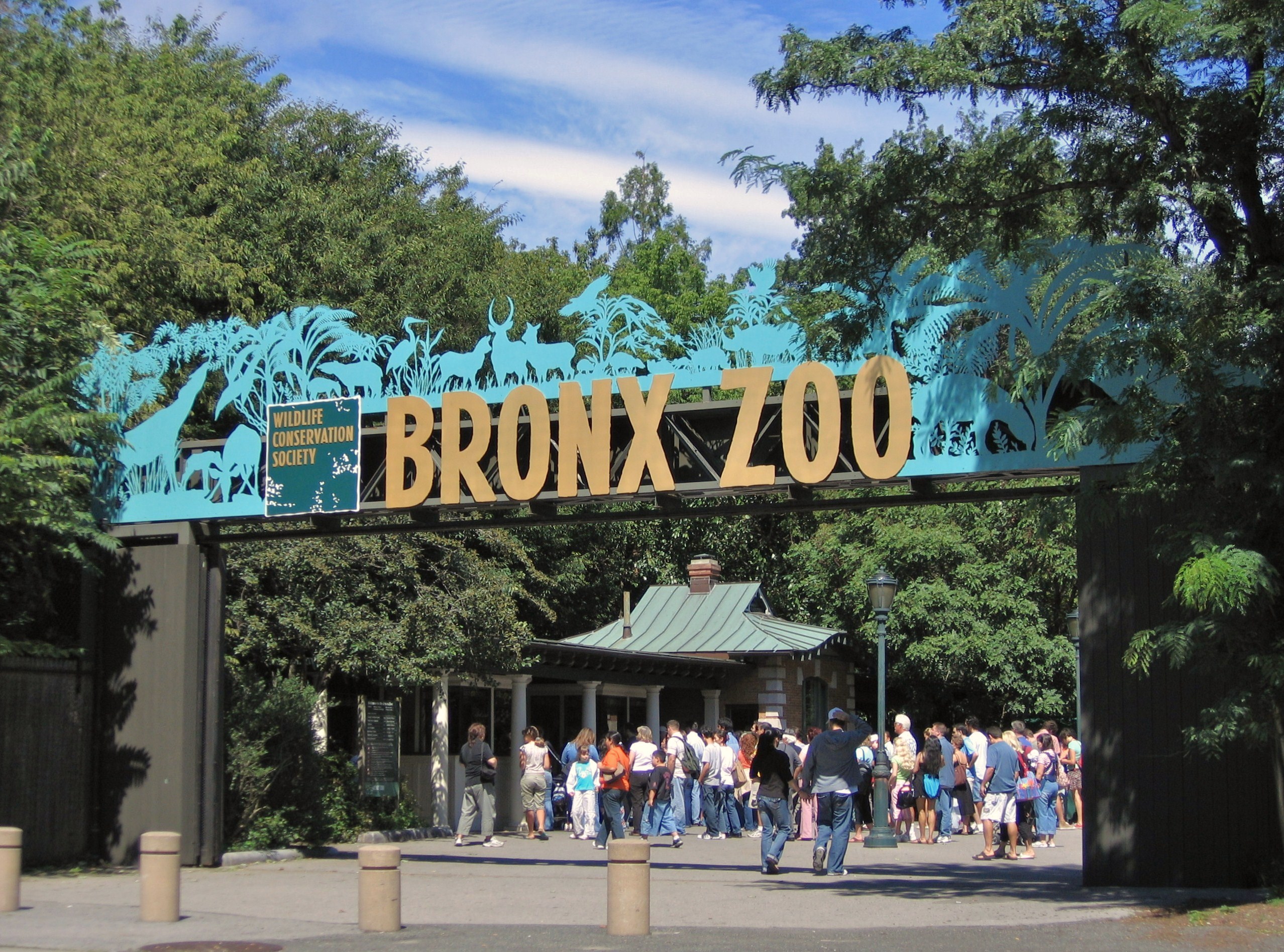 The entrance to The Bronx Zoo