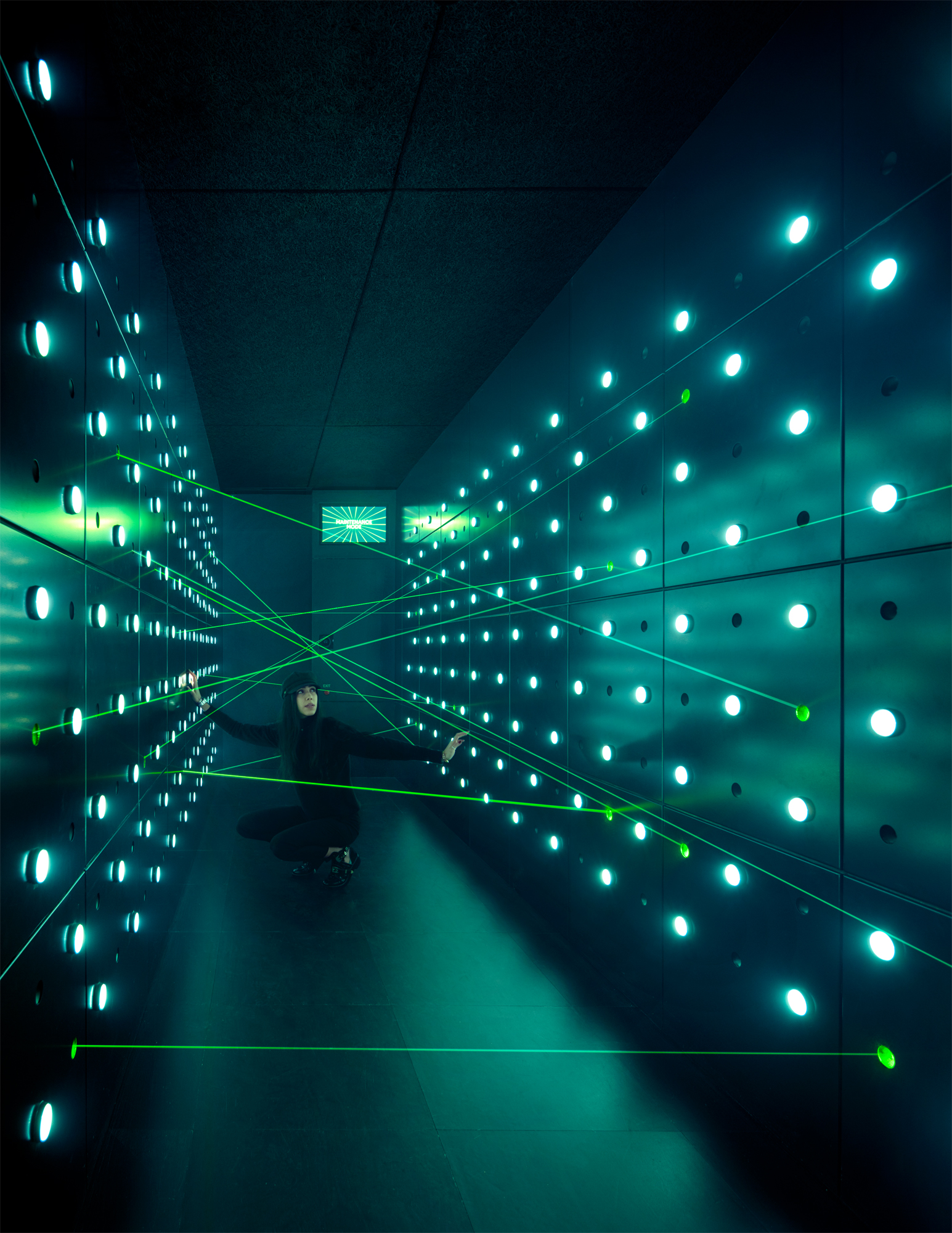 The laser tunnel Special Ops Challenge at SpyScape.