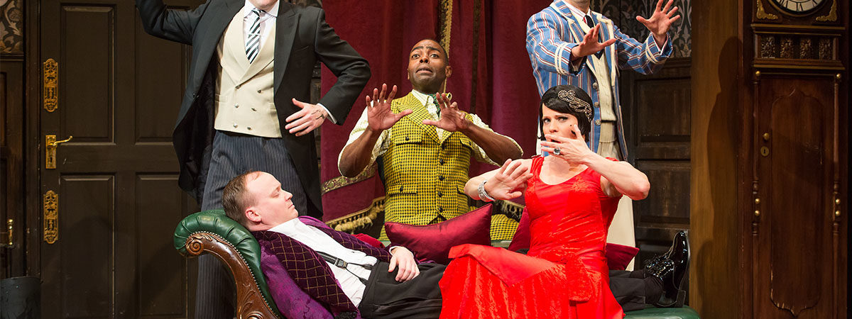 The company of the Broadway play The Play That Goes Wrong