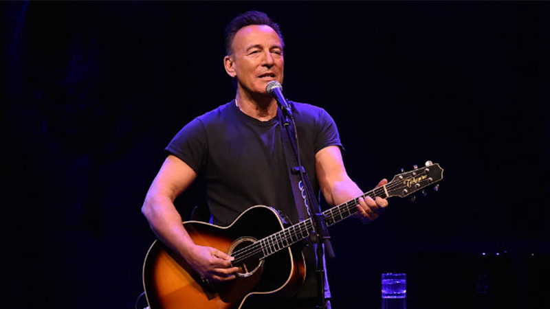 Bruce Springsteen performing on Broadway
