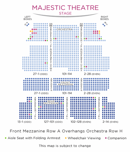 Majestic Theatre Seating Chart