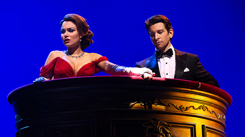 Samantha Barks and Andy Karl in <i>Pretty Woman: The Musical</i>. Photo by Matthew Murphy.