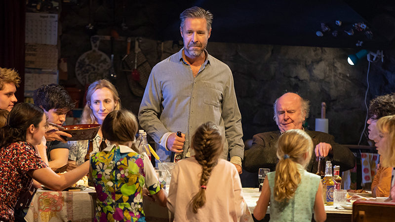 Paddy Considine and the company of The Ferryman. Photo by Joan Marcus.