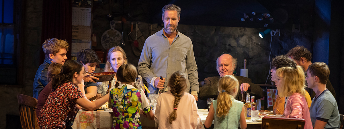 Paddy Considine and the company of The Ferryman. Photo by Joan Marcus.