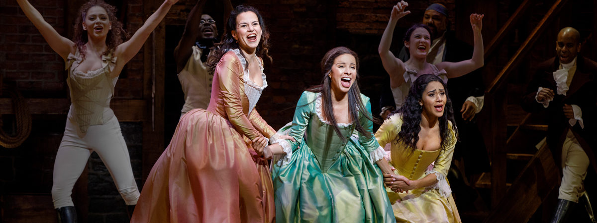 The Schuyler Sisters in the Broadway production of Hamilton the Musical
