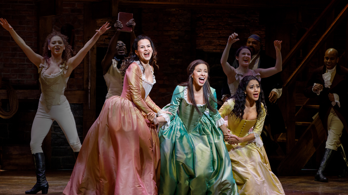 The Schuyler Sisters in the Broadway production of Hamilton the Musical