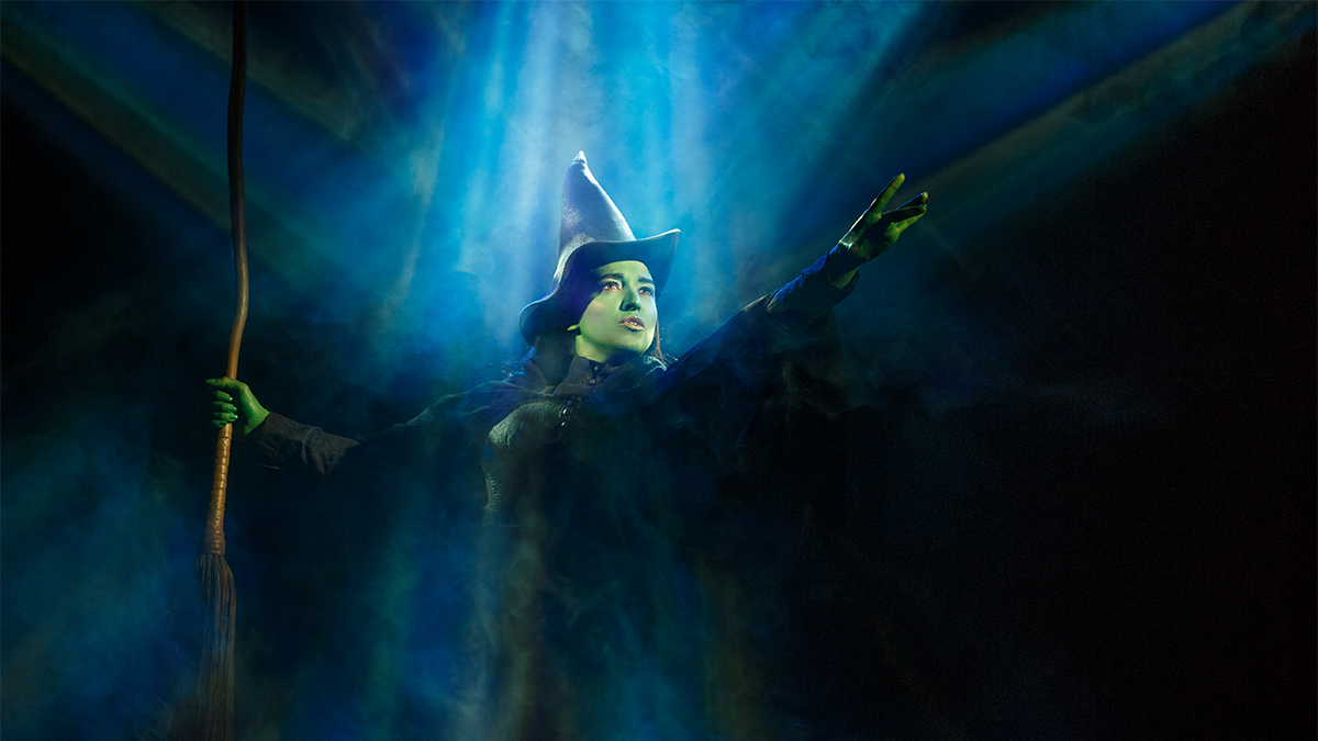 Jessica Vosk as Elphaba in the Broadway musical Wicked