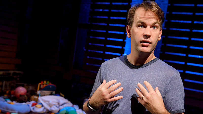 Mike Birbiglia in the off-Broadway production of The New One