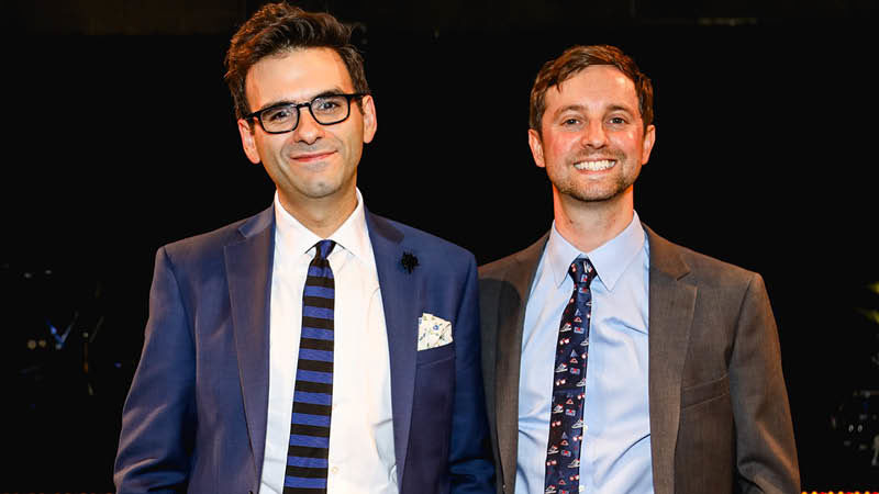 Joe Iconis and Joe Tracz, the writers of Be More Chill