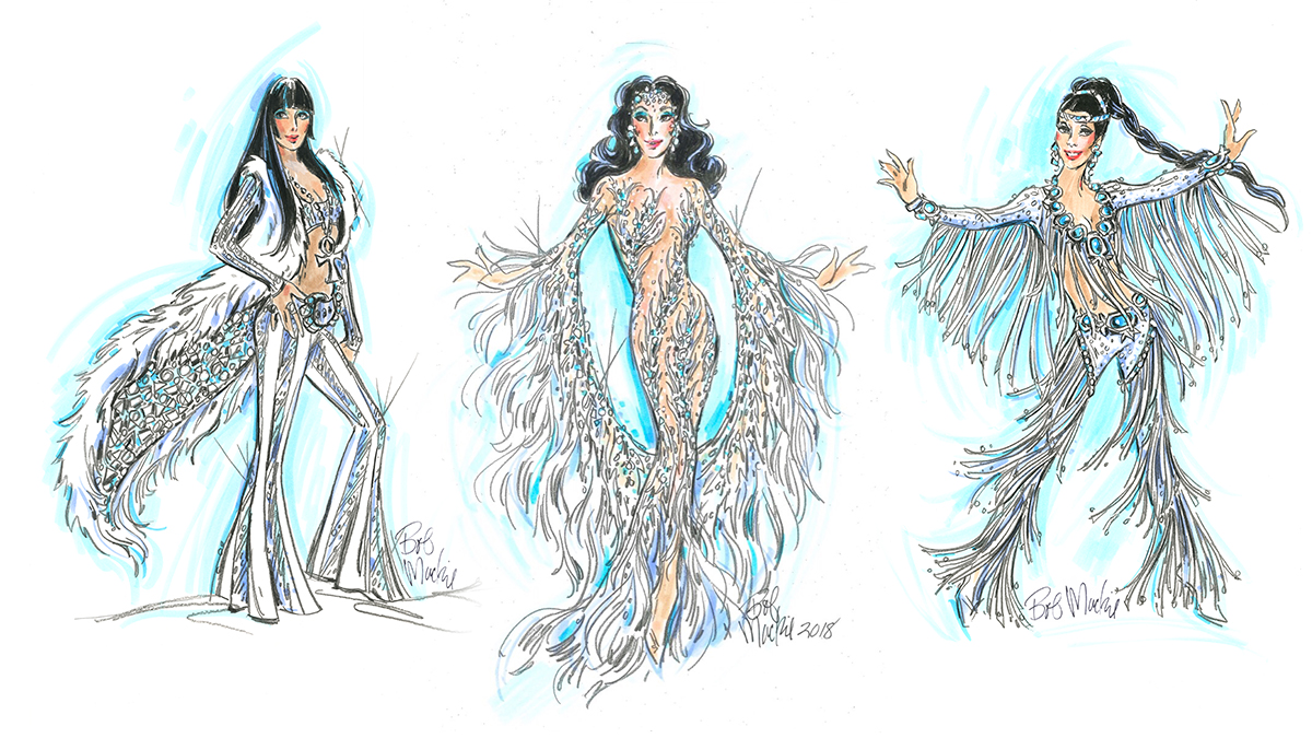 A sketch for The Cher Show by Bob Mackie.