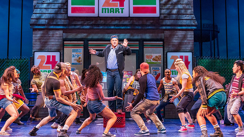 Christopher Sieber and the cast of <i>The Prom</i>. Photo by Deen van Meer.