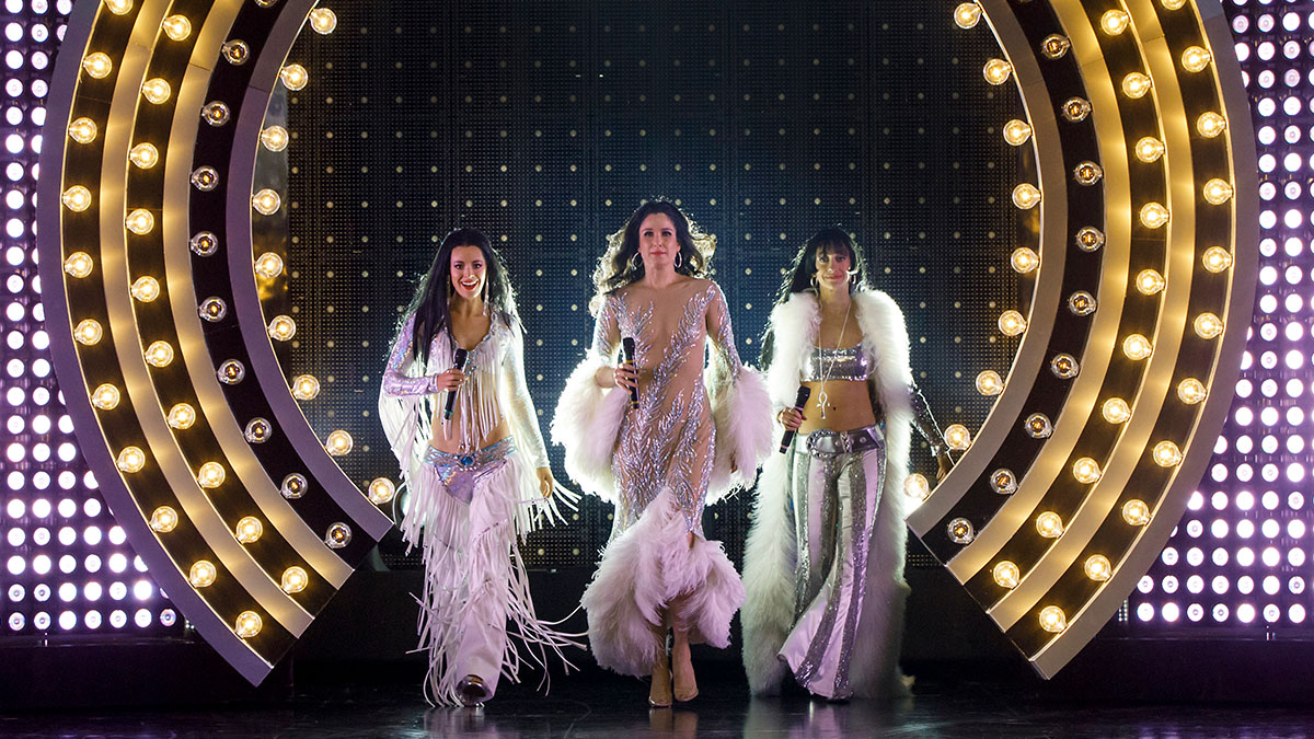 Teal Wicks, Stephanie J. Block, and Micaela Diamond in The Cher Show.
