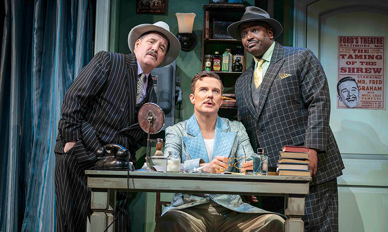 John Pankow, Will Chase and Lance Coadie Williams in <i>Kiss Me, Kate</i>. Photo by Joan Marcus.